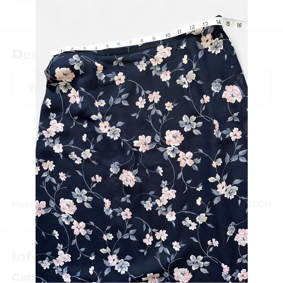 VTG 90s Chaus Floral Midi Skirt size 10 - Picture 3 of 5